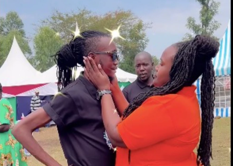 Sandra Dacha warmly consoles comedian Akuku Danger as his sister is laid to rest