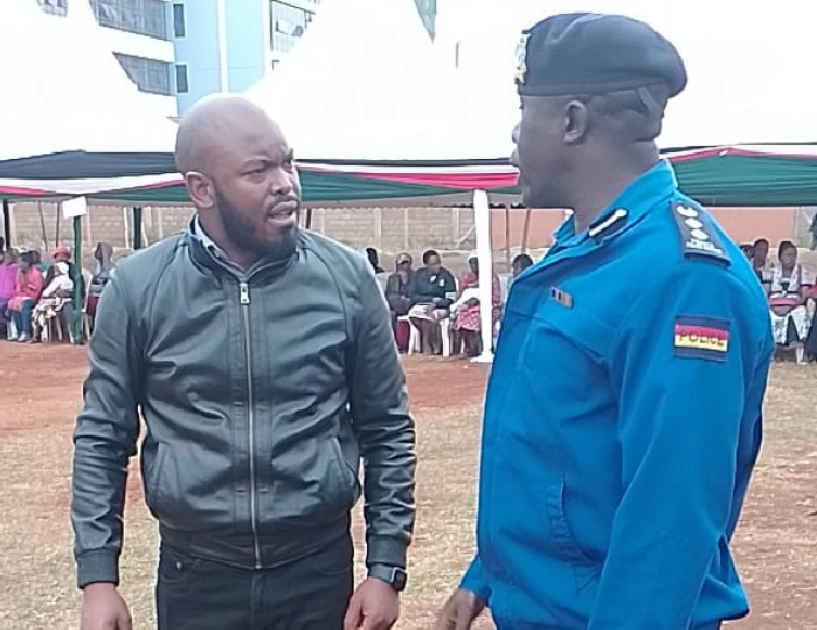 Drama as Gatundu South MP Kagombe faces off with police after switching off his microphone