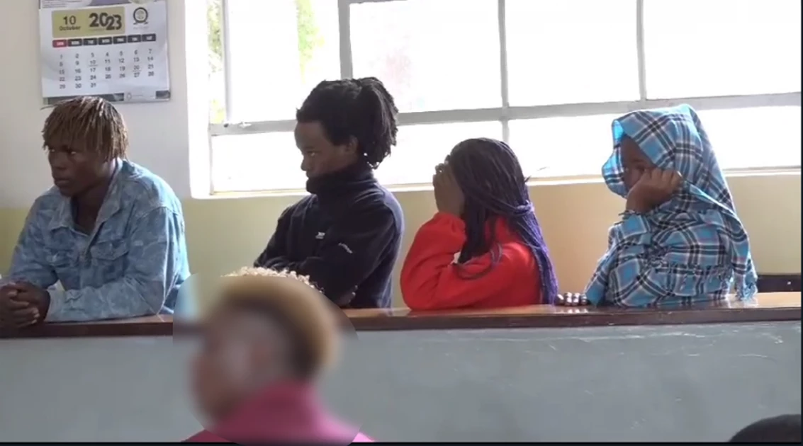 Four suspects caught on CCTV robbing residents in Kerugoya arraigned