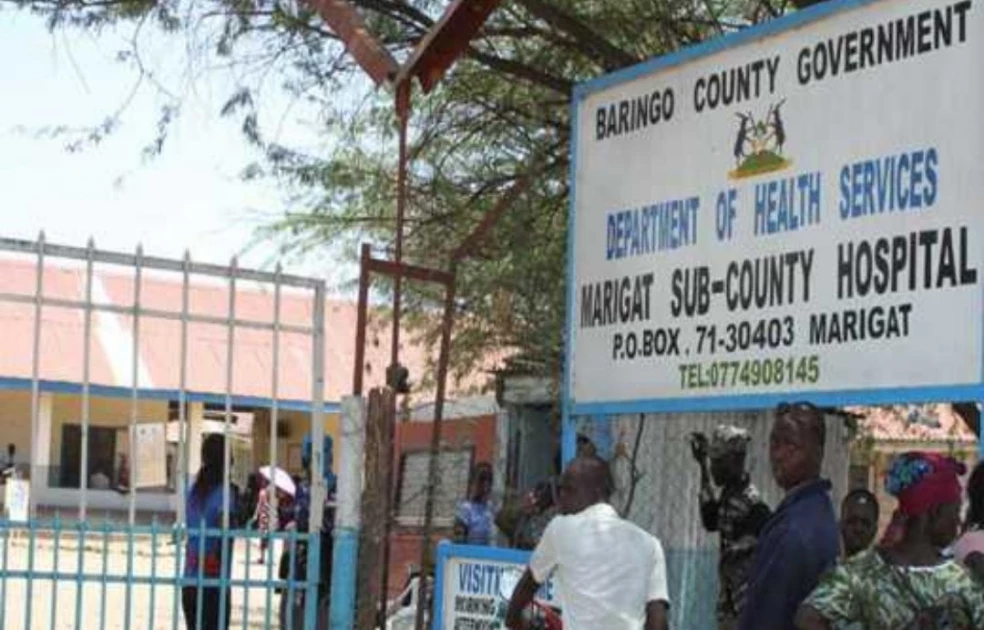 Baringo residents protest, close roads over poor health services at Marigat hospital