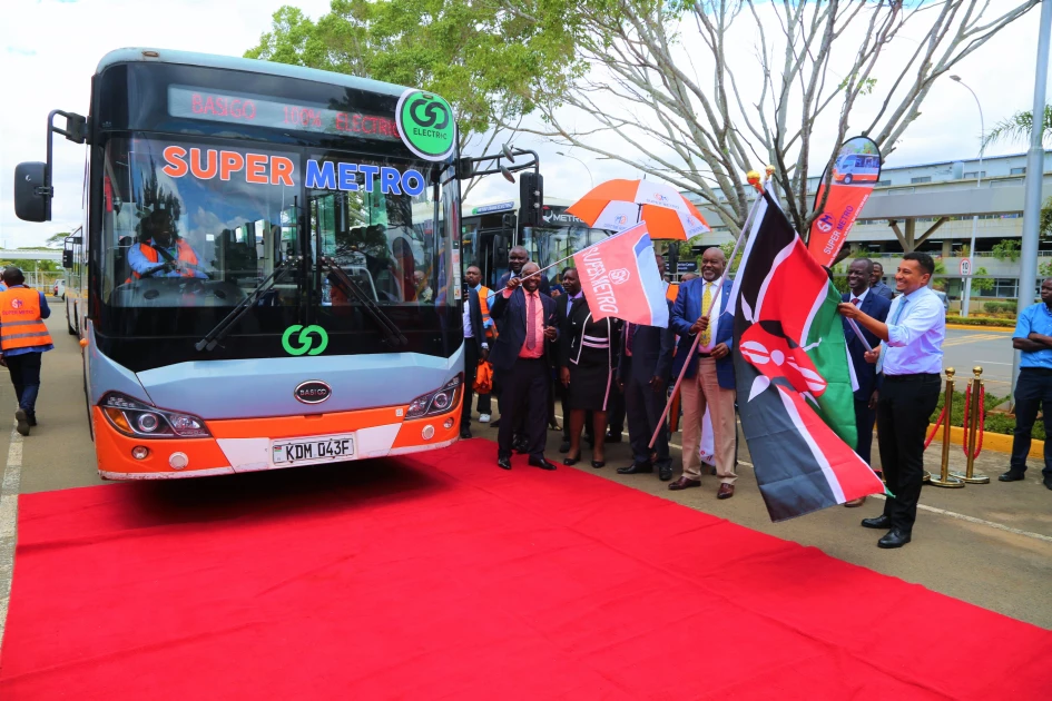 KAA launches electric buses to ply JKIA route