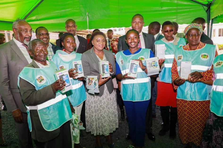 CS Nakhumicha distributes Kenyan-made phones to community health promoters 