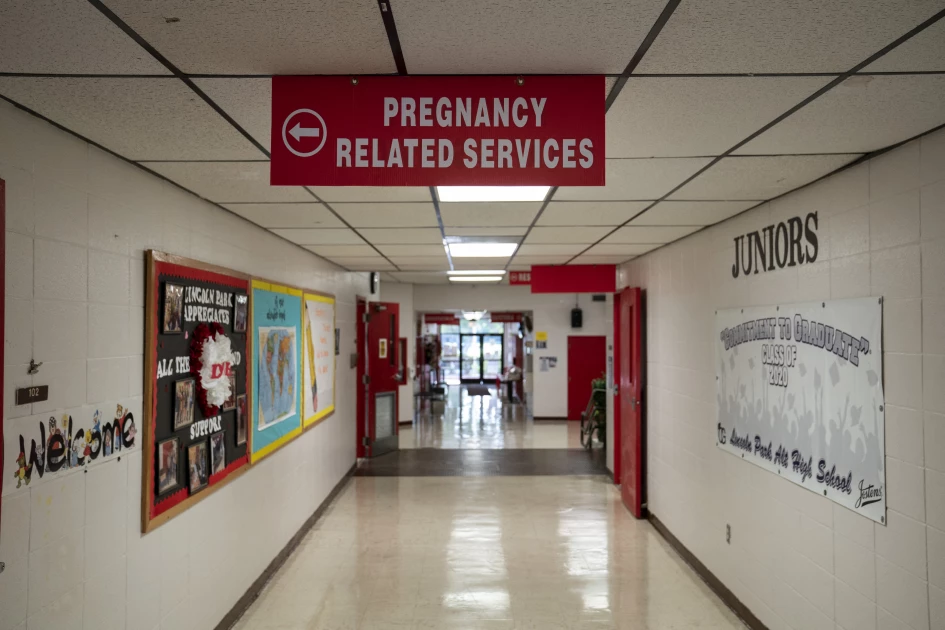 Inside the school where students bring their babies along