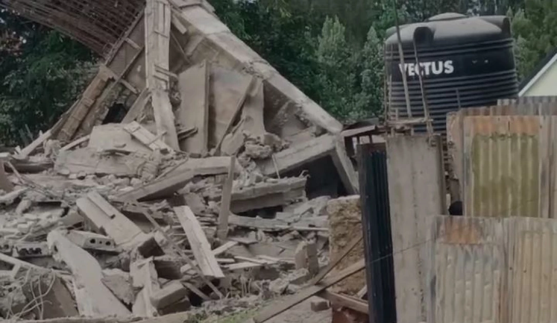 Three-storey building collapses in Kirinyaga