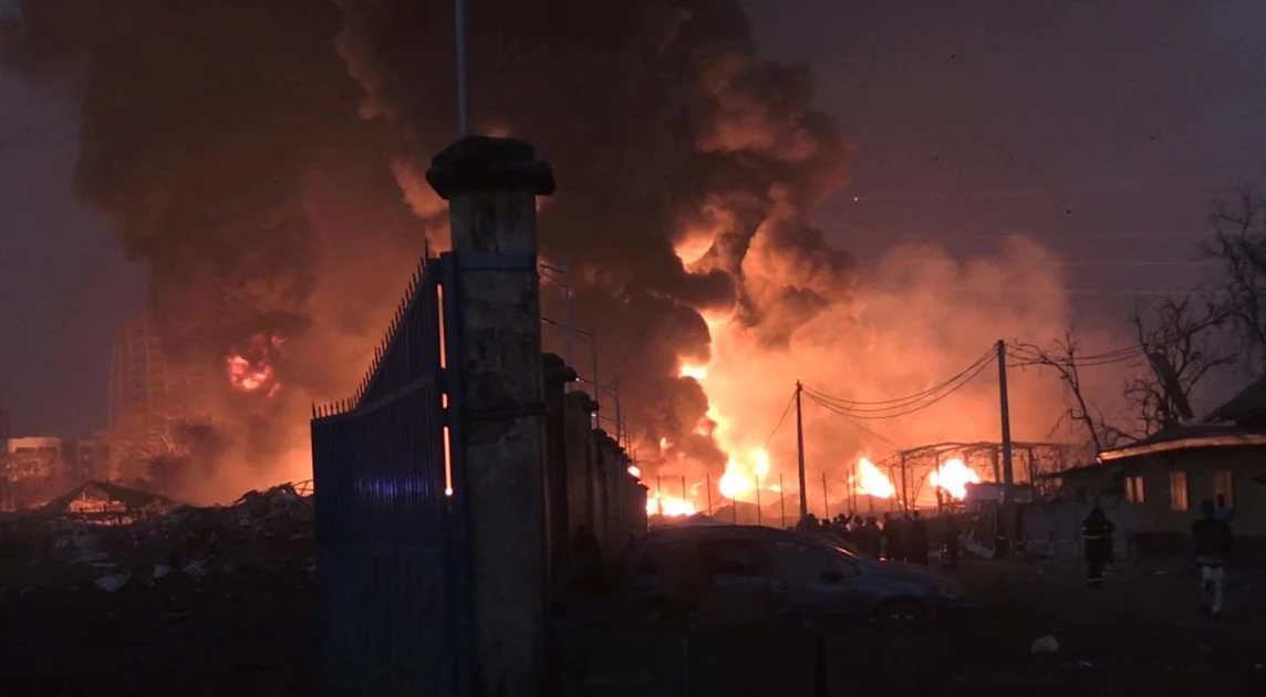 Explosion, blaze at Guinea fuel depot kills 11, injures 88