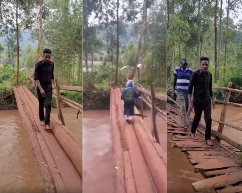 Eric Omondi raises funds for 'wrong' bridge in Kisii before being alerted