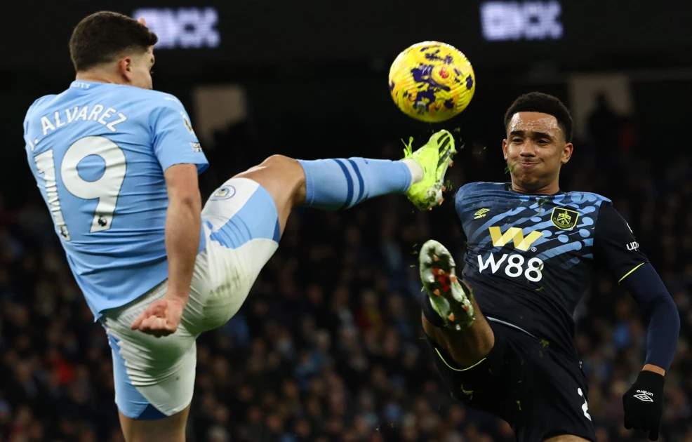 Birthday boy Alvarez stars as Man City beat Burnley