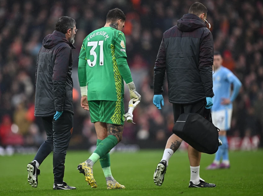 Man City's Ederson out of Premier League climax and FA Cup final