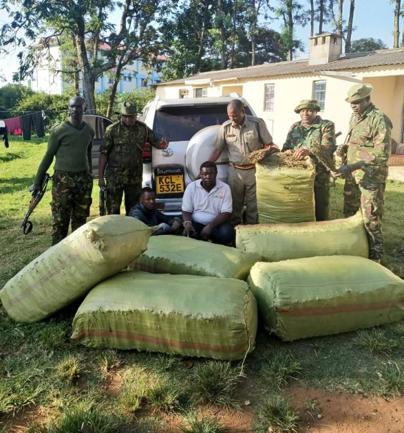 Two suspects arrested while attempting to smuggle 300kg of bhang into Kenya