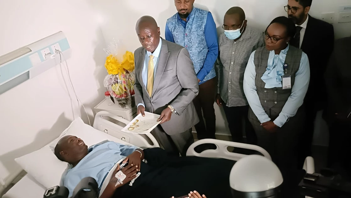 DP Gachagua visits injured Juja OCS in hospital, vows sustained war on illicit liquor, drugs