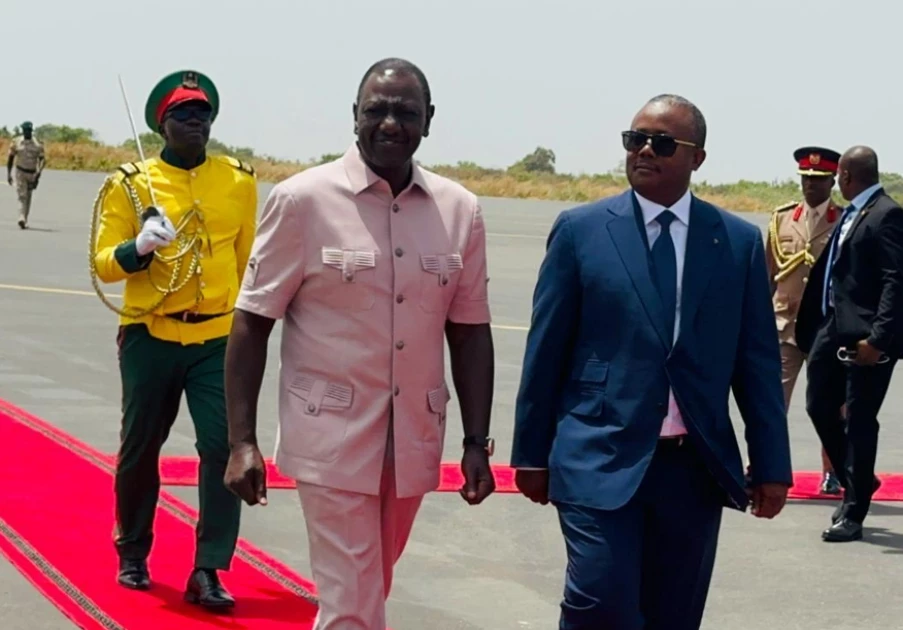 President Ruto lands in Guinea Bissau for 3-day State visit