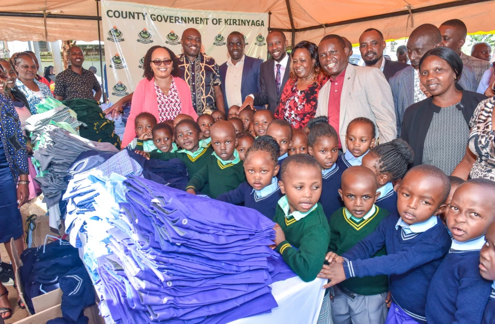 Waiguru distributes free uniforms to all ECDE learners, issues Ksh.147.5 million bursary