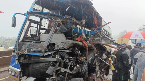 Two killed, 10 seriously injured as Eldoret Express bus hits fuel tanker in Kikuyu