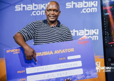 From regular player to millionaire: Vincent Chembukha wins Ksh. 1.4M on Shabiki.com's Aviator 