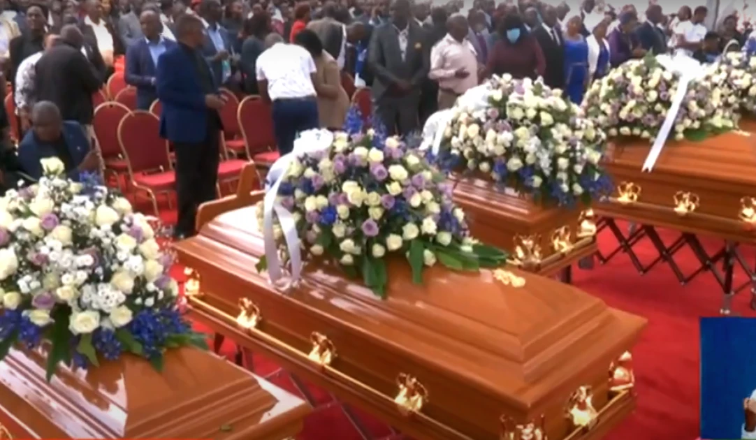 Nakuru Sorrow as 7 family members killed in road accident buried
