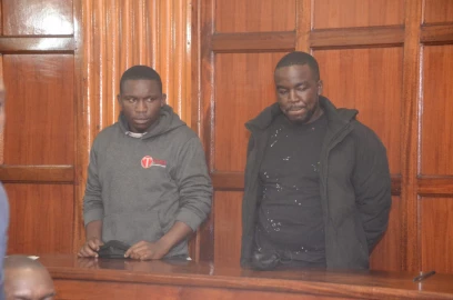 Two charged with stealing property worth Ksh.1.2M from ex-DCI Kinoti's son