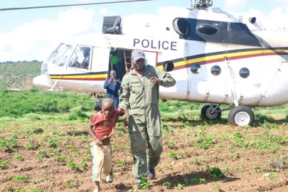 Machakos: 5-year-old boy marooned by floods for 3 days finally rescued by police chopper