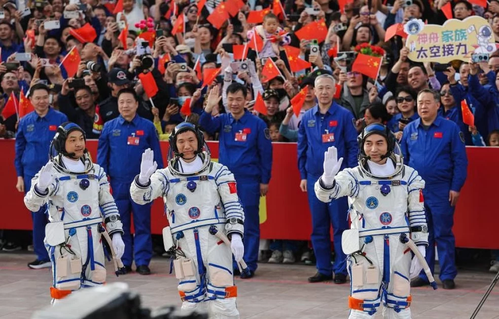 China sends astronauts to Chinese space station for six-month stay