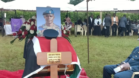 Funeral underway for Senior Sergeant killed in KDF chopper crash