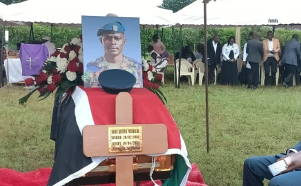 Senior Sergeant John Muriithi killed in KDF chopper crash buried in Kirinyaga