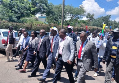 Public servants join doctors on the streets as strike enters 48th day