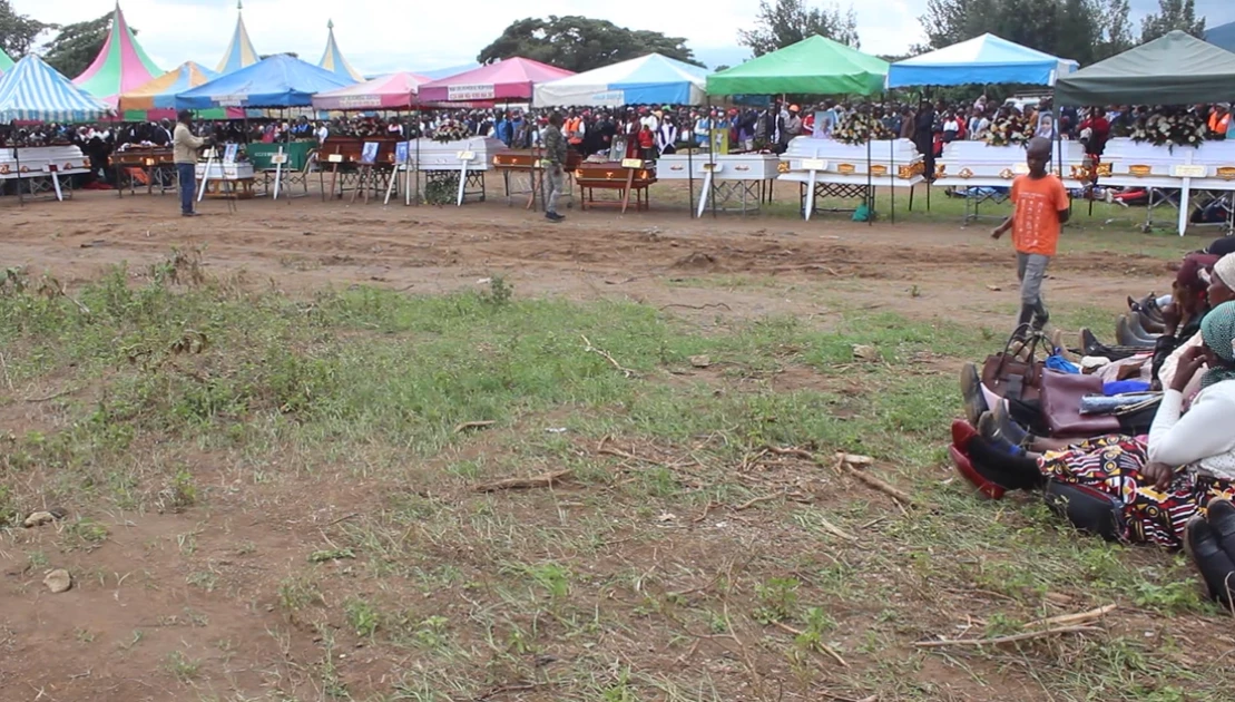 13 Mai Mahiu tragedy victims buried in Nakuru, 37 still missing