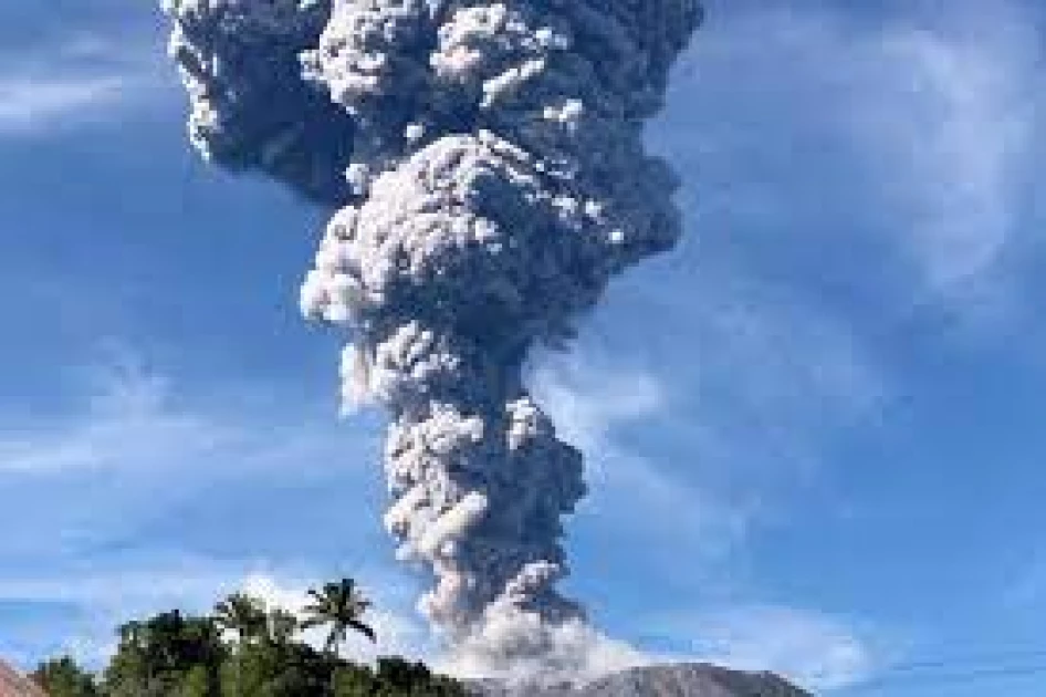 Indonesia's Mount Ibu erupts again, spews hot ash and sand