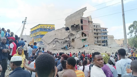 Several people trapped as building collapses in Kiamaiko 