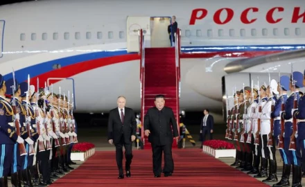 Putin and Kim at official welcome in North Korea, vow new multipolar world