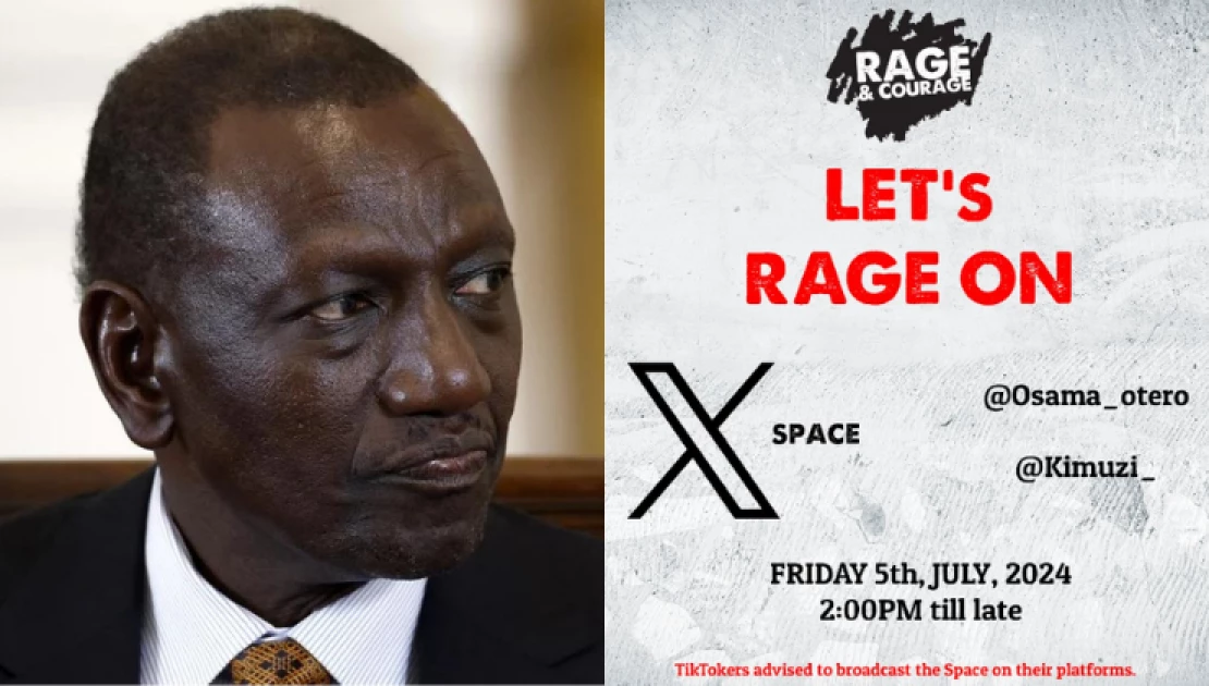 Showdown looms as defiant Kenyans set to hold parallel X Space at the same time as Ruto