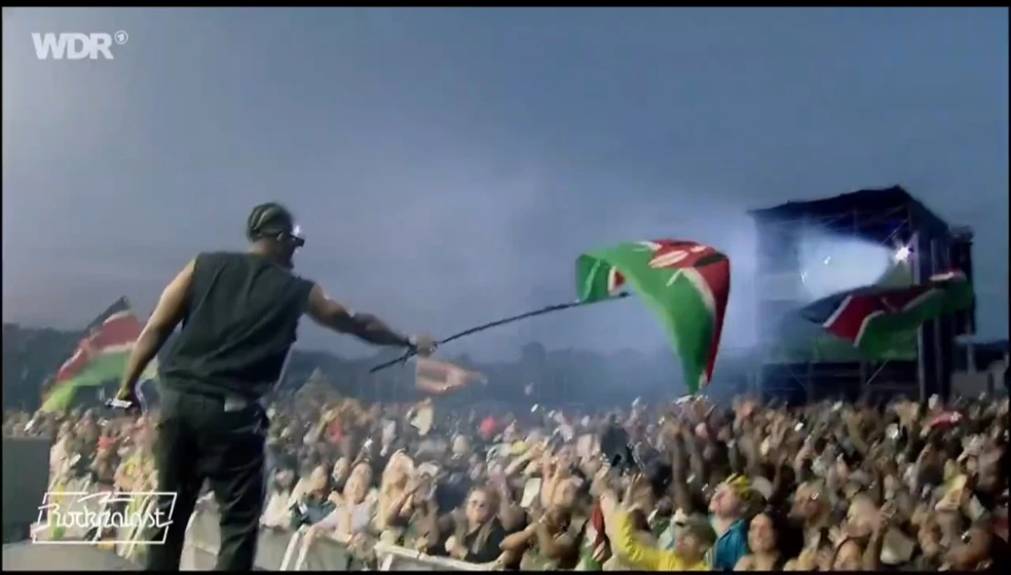 Dancehall star Konshens waves Kenyan flag at jam-packed Summerjam Festival