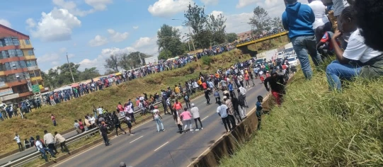 JKUAT students block Thika Road as they demand justice for murdered comrade Denzel Omondi