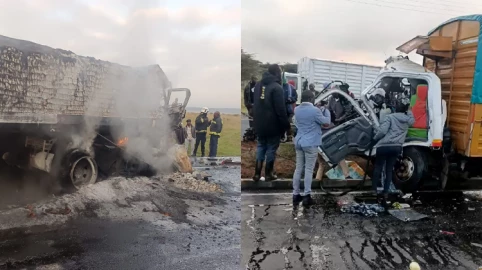 Two dead, three seriously injured after trucks collide on Southern Bypass