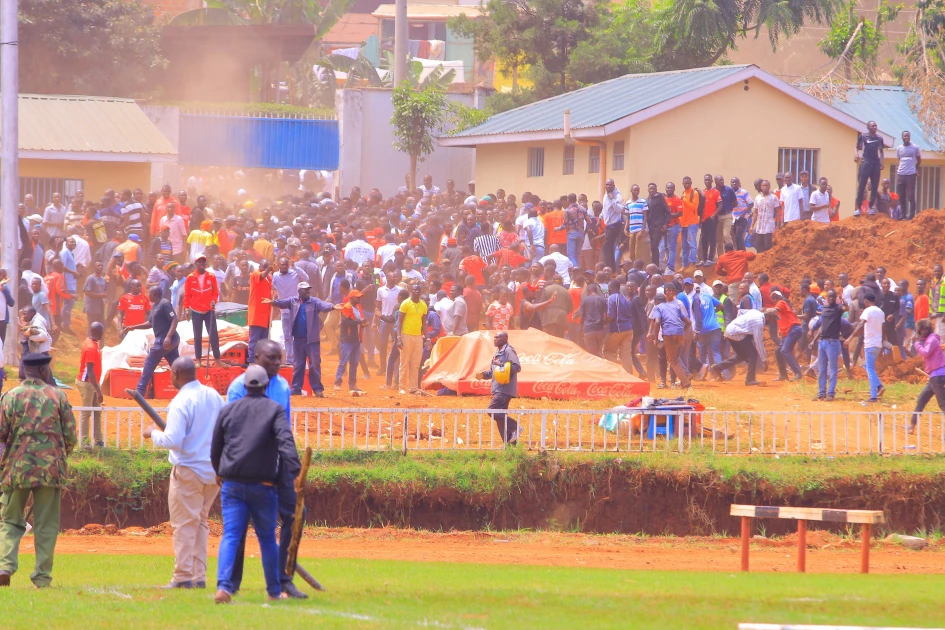 Scores injured as fans cause chaos in national secondary schools football match in Kisii