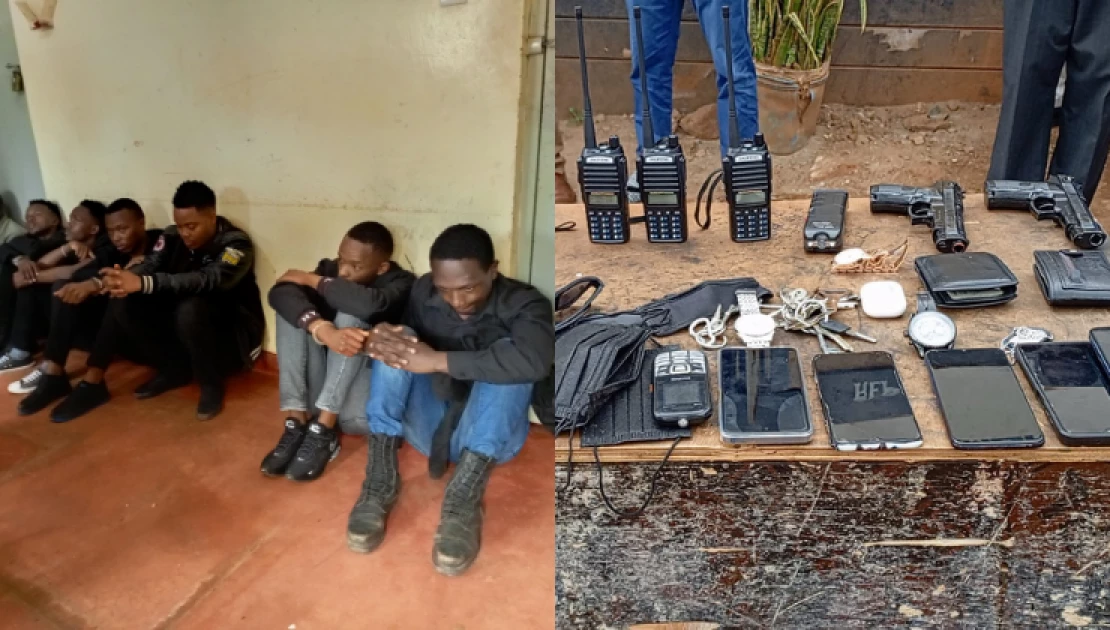 Six robbers arrested in Ruaka as two guns, walkie-talkies recovered 