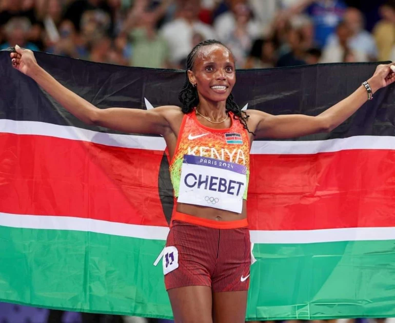 Brave, brilliant...Beatrice Chebet wins gold in 10,000m to seal sensational double at Olympics