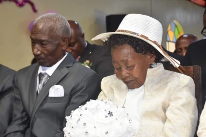 95-year-old groom weds 90-year-old bride in Mukurweini