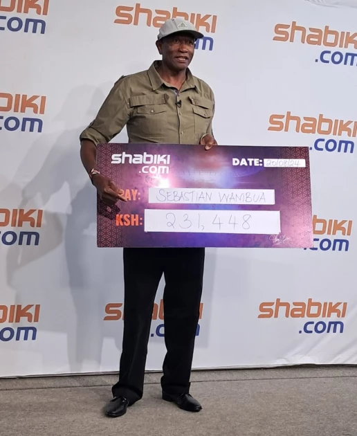 Machakos-based retired engineer Sebastian Wambua wins  Shabiki Super Jackpot 