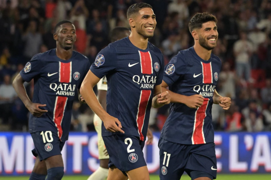 Hakimi scores twice as PSG sink Lyon to stay unbeaten in Ligue 1