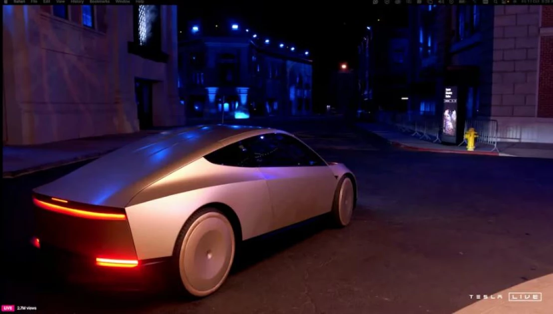 Elon Musk unveils two-door robotaxi