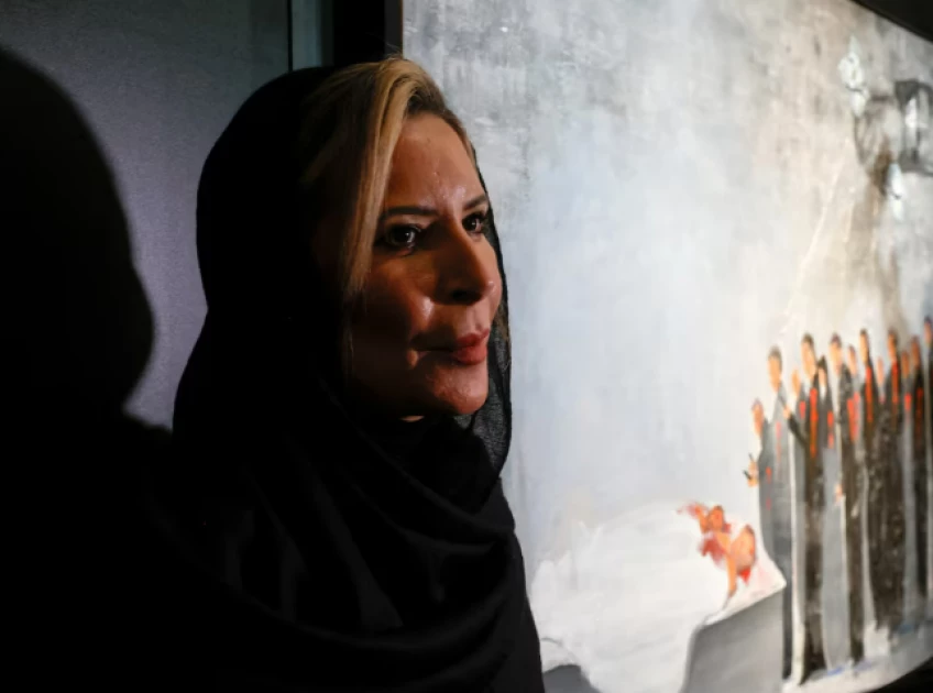 Moscow exhibits Gaddafi daughter's art, painted in slain Libyan leader's honour