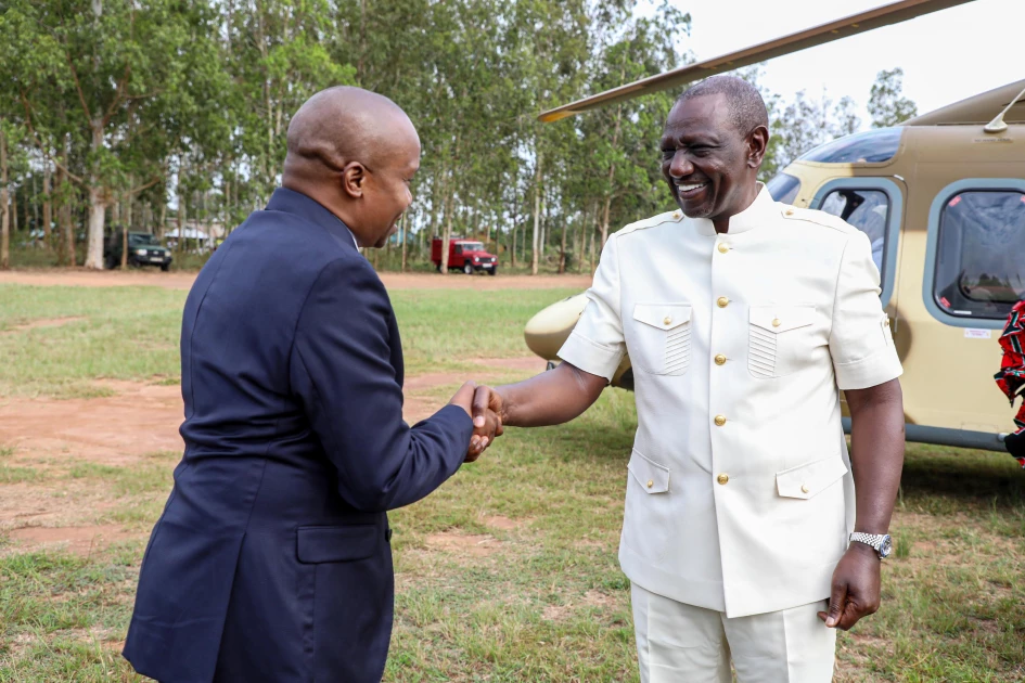 Kindiki receives Ruto in Kwale for Mashujaa Day celebrations