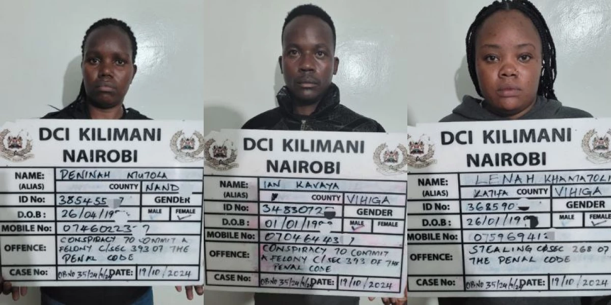  Three suspects linked to theft of items worth over Ksh.3M arrested