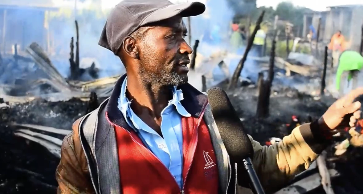 Families left homeless after inferno in Nyahururu estate