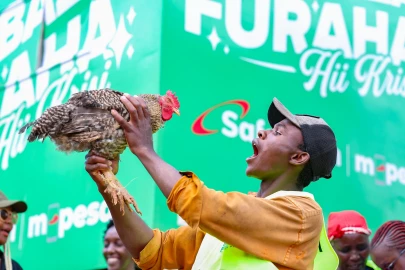 Safaricom Sambaza Furaha caravan extends Christmas cheer to Tharaka Nithi