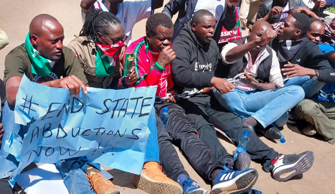 Senator Okiya Omtatah arrested during anti-abductions protests in Nairobi