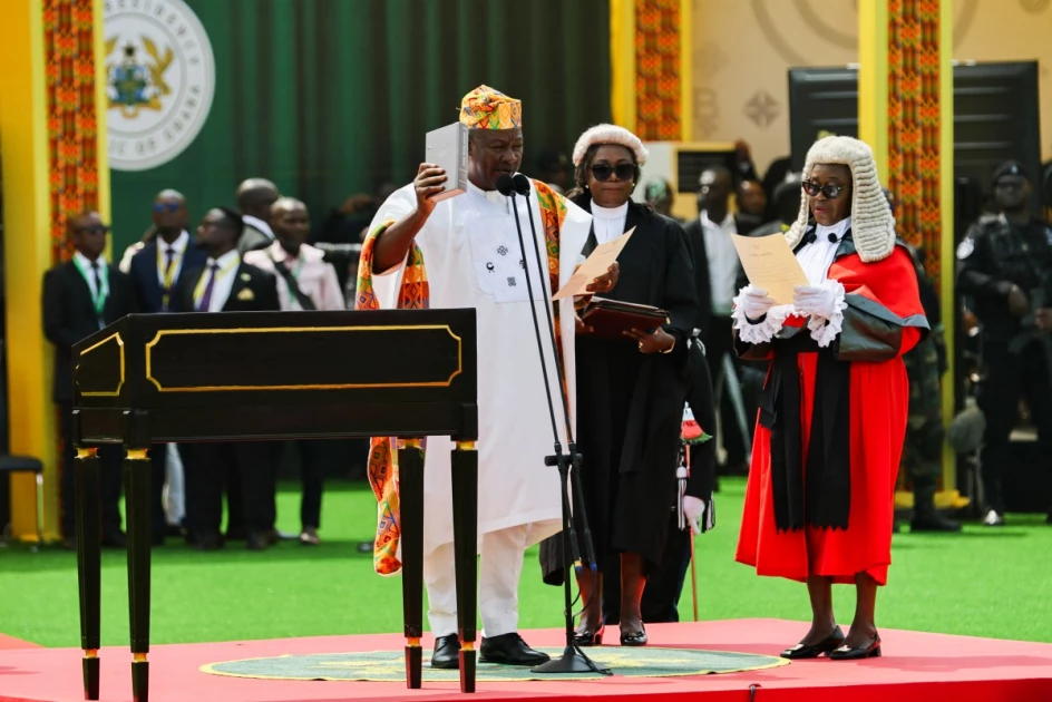 Ghana's John Mahama sworn in after presidential comeback