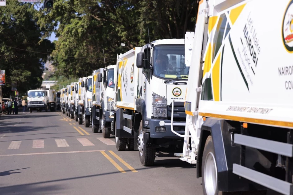 Sakaja flags off 24 new garbage trucks, unveils plan for Green Nairobi Company