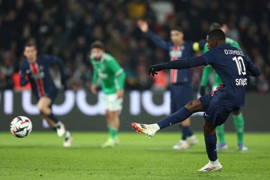 Dembele hits brace as PSG edge out Saint-Etienne