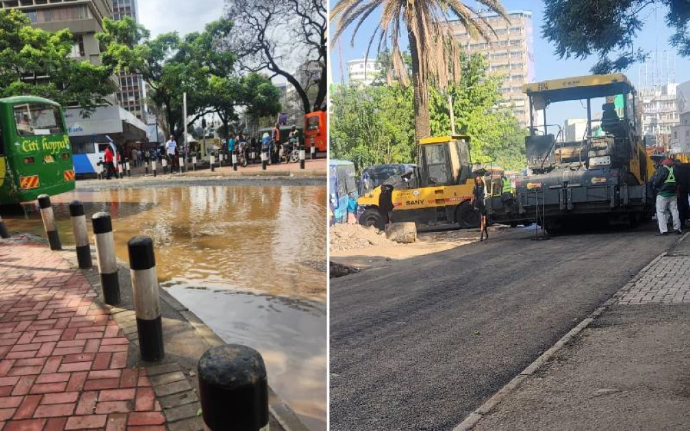 Matatus forced to pick passengers along Moi Avenue as CBD renovations continue